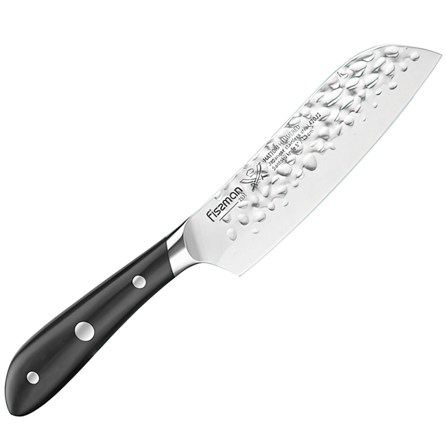 Fissman Hattori Nóż kuchenny Małe Santoku młotkowany 13 cm