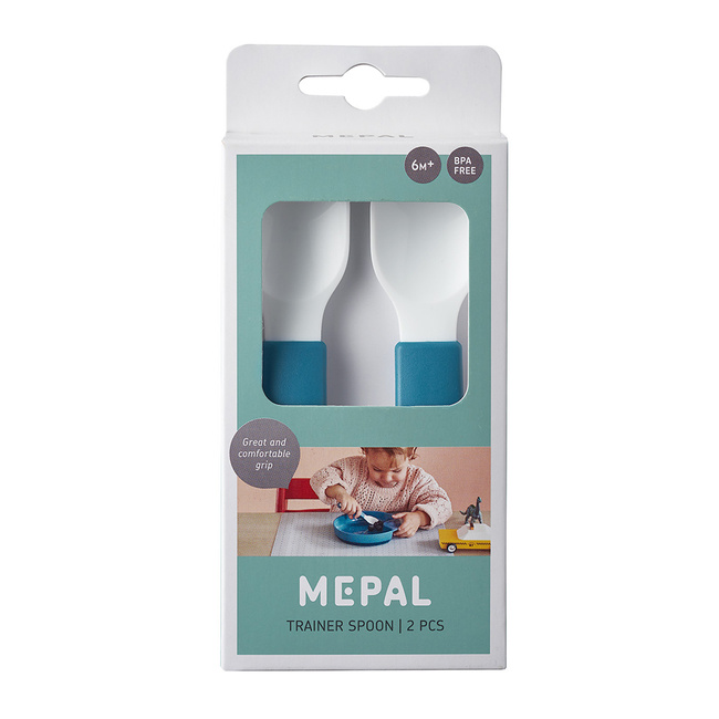2 Łyżki dziecięce Mio Deep Blue tworzywo sztuczne Mepal Mepal