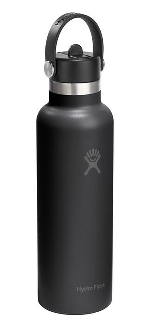 Butelka termiczna Hydro Flask Standard Mouth 21 oz (621 ml) ze słomką Flex Straw, czarna
