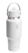 Biała butelka termiczna Hydro Flask 24 oz Wide Mouth Travel ze słomką Flex Straw