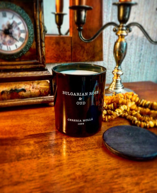 Świeca Premium 230gr. Bulgarian Rose And Oud - Cereria Molla
