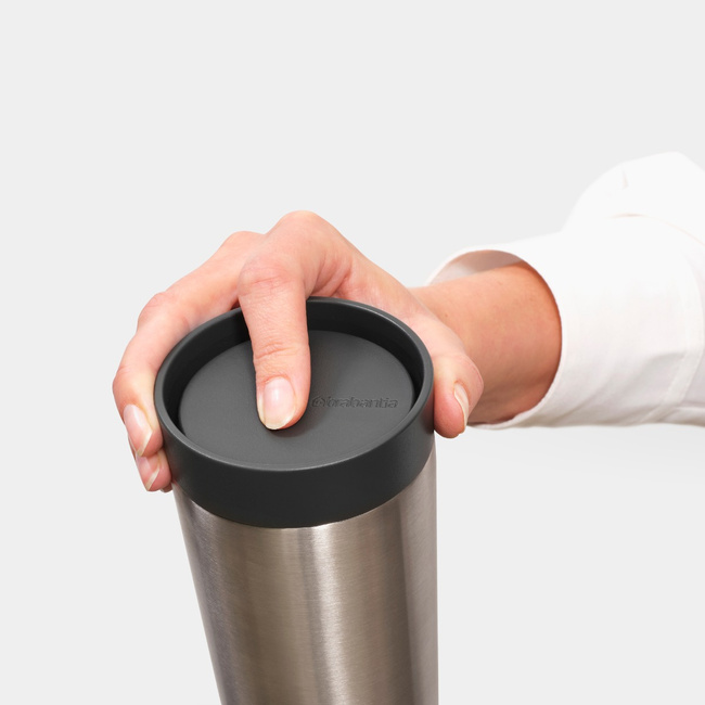 Kubek termiczny Brabantia Make & Take 360 ml, stalowy, Dark Grey