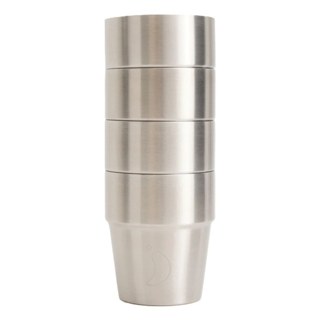 składane kubki do napojów 300 ml stalowe Chilly's Bottles 4 sztuki