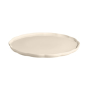 Patera do ciasta Emile Henry Madeleine 31 cm, okrągła, kremowa, ceramiczna