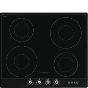Smeg - Płyta indukcyjna, 60 cm, Victoria, czar. Victoria Si964Nm Ramka czarna + czarne szkło (chromowane pokrętła)