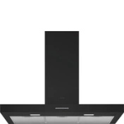 Smeg - Okap Przyścienny, 90 Cm, T-Kształtny Universal Kbt900ne Czarny Mat.