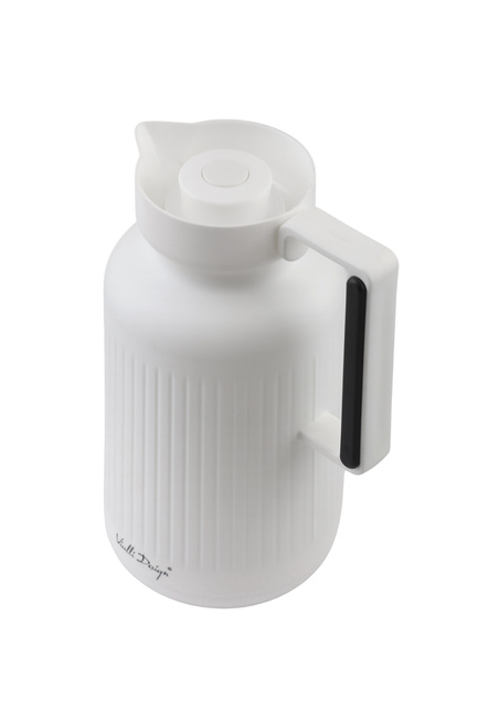 Termos z wkładem szklanym Lungo 1l Biały 9255 - Vialli Design