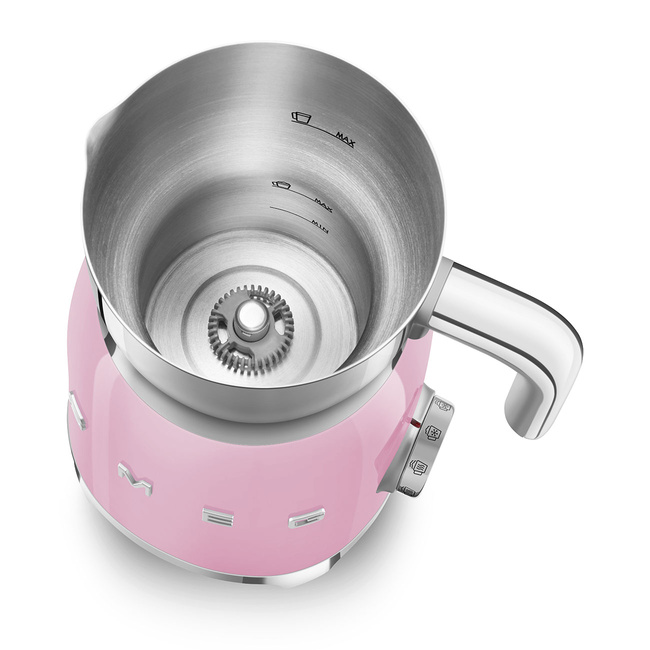 Smeg - Spieniacz do mleka, 50'S Style - pastelowy róż MFF11PKEU