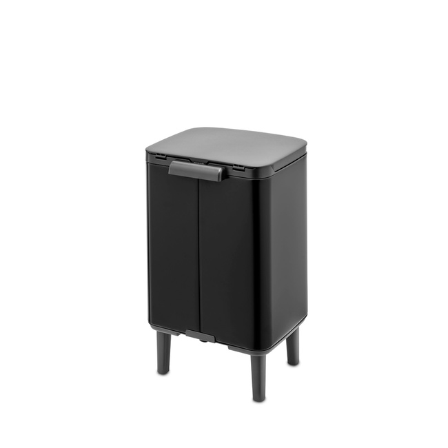Kosz na śmieci Brabantia Bo Hi 7 l Matt Black na nóżkach