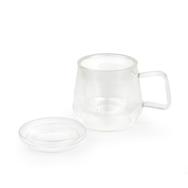 Kubek szklany z zaparzaczem Livorno 290ml - bezbarwny - Bredemeijer