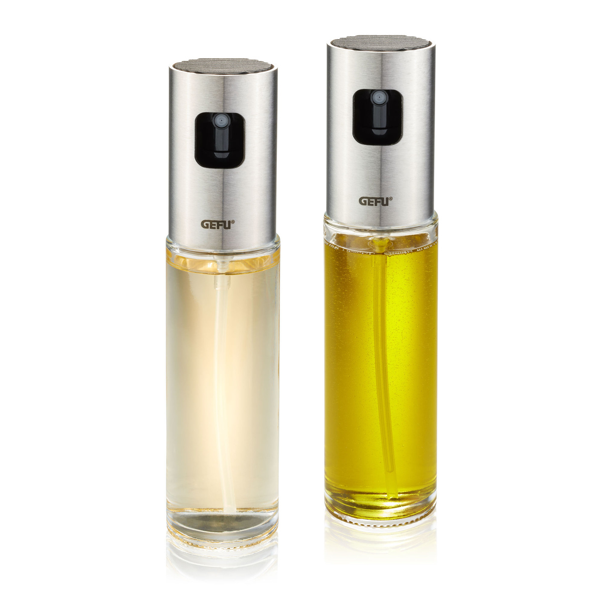 Rozpylacze do oliwy i octu Gefu Neva, dwie szklane butelki po 100 ml