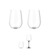 Czary do kieliszków Trebonn SplitGlass CinqueTerre, czarne, 2 szt., 400 ml