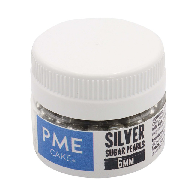 Pme Cukrowe Perełki Dekoracyjne 100 G 6 Mm, Srebrny