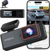 Wideorejestrator Kingslim E4 Dash Camera, 4K z przodu i 1080P z tyłu, Wi-Fi