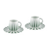 Filiżanki do kawy ze spodkami Alessi Delight NZ08SET GR, 2 szt., zielone, 110 ml