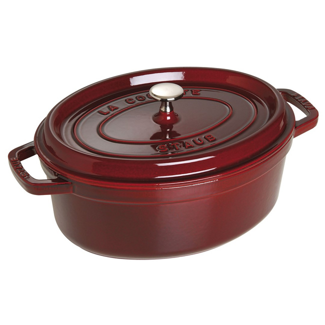 Staub La Cocotte Garnek Żeliwny Owalny 3.2 Ltr, Grenadynowy