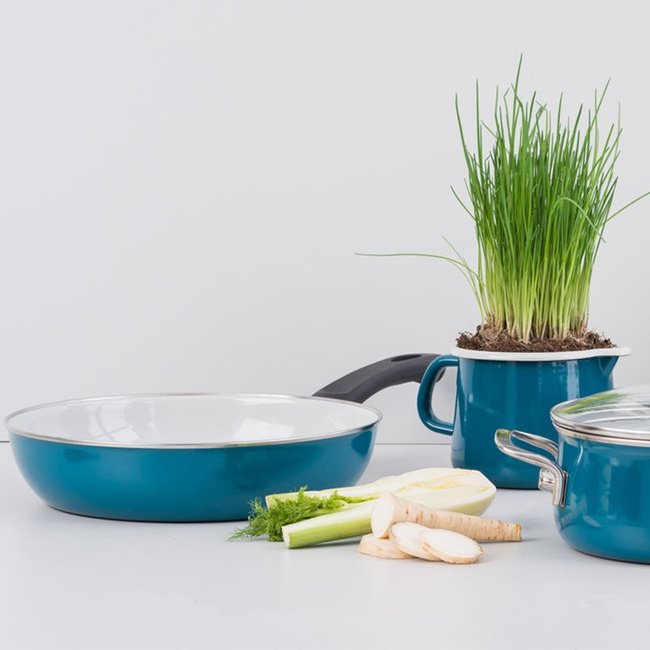 Garnek wysoki z pokrywą 6,5l 24cm Aquamarin - Riess