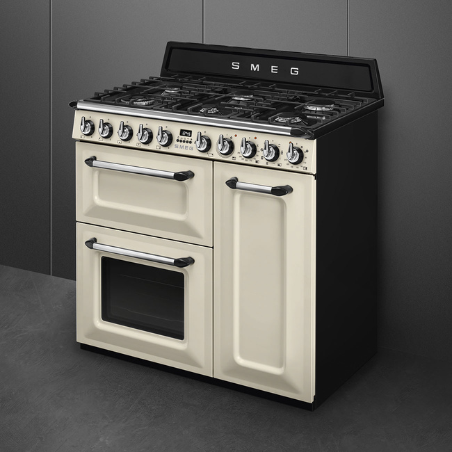 Smeg - Kuchnia wolnost., 90cm, Victoria, krem. Victoria TR93P kremowy.