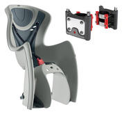 Fotelik dziecięcy OKBABY BODYGUARD BABY SHIELD + zapięcie - Mocowany na uchwycie - kolor szary / ciemnoszary