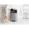Kosz pedałowy Brabantia Bo Pedal Bin 2 x 30 l, stal matowa FPP