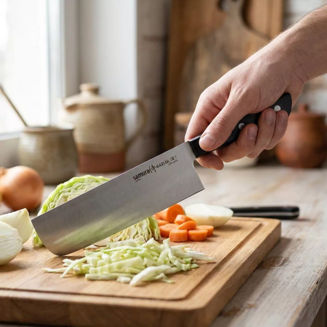 Samura Harakiri Nóż Kuchenny Nakiri AUS-8, Ostrze 17 cm