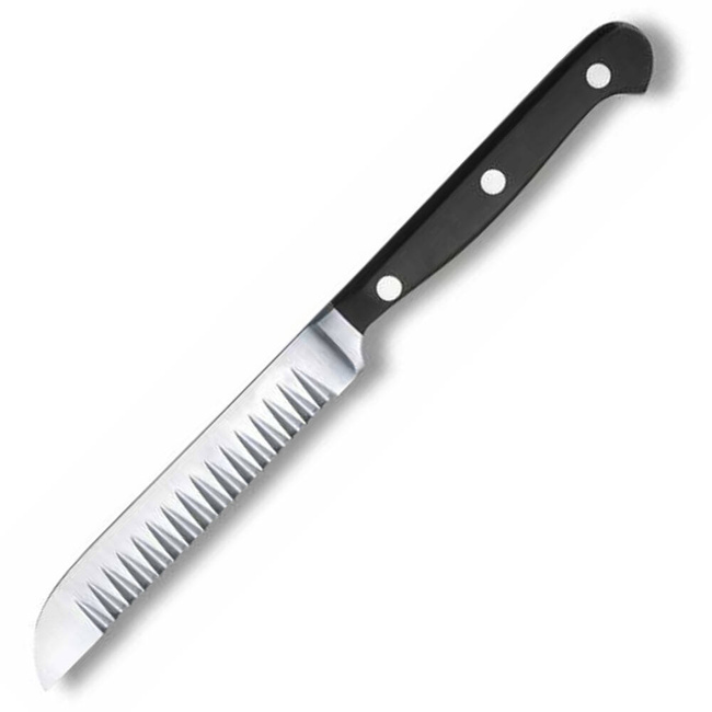 Nóż do dekorowania Victorinox 7.6053, kuty, ząbkowane ostrze 11 cm, czarny