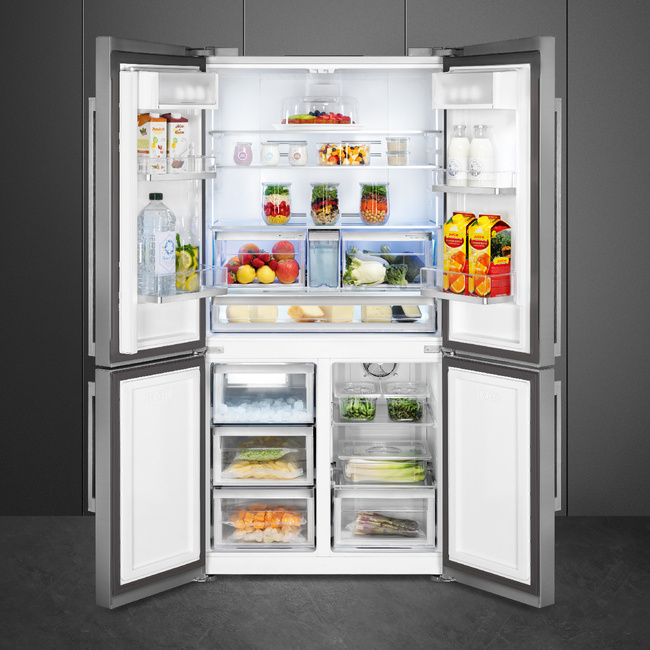 Smeg - Chłodz.-Zamraż., Frenchdoor Universal Fq60Xdaie Stal Nierdzewna.