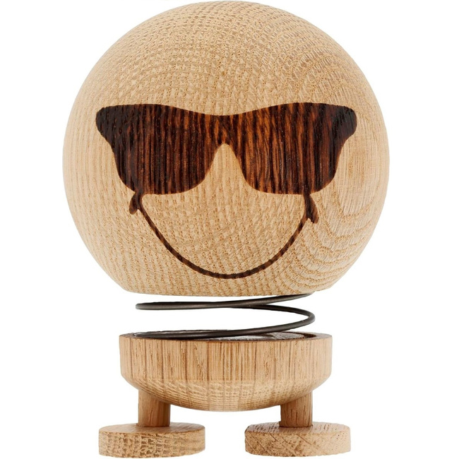 Figurka Hoptimist Smiley Cool M Raw Oak, uśmiech w okularach