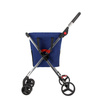 Wózek na zakupy Rolser Mini Basket MF M4B, niebieski, 4 koła, torba 40 do 59 l