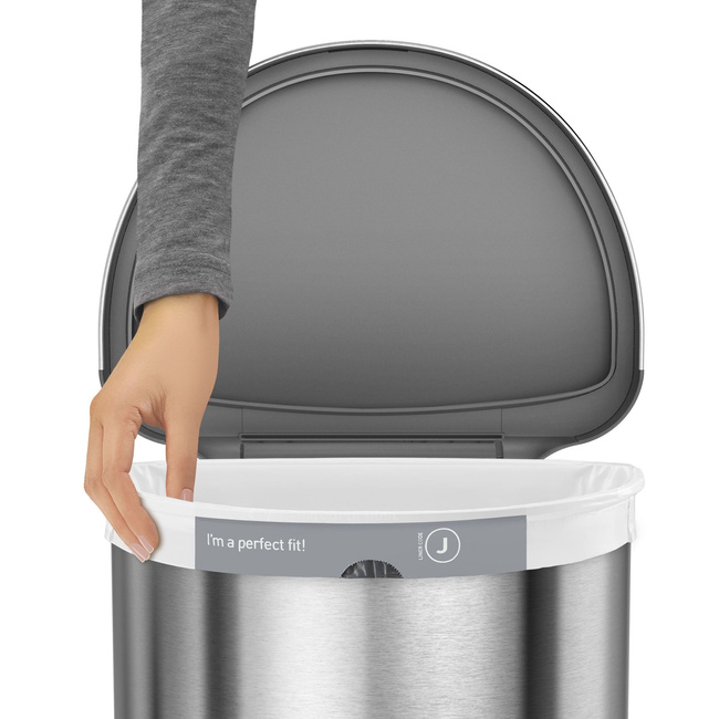 Kosz na śmieci 45L Sensor Liner Pocket Półokrągły Simplehuman