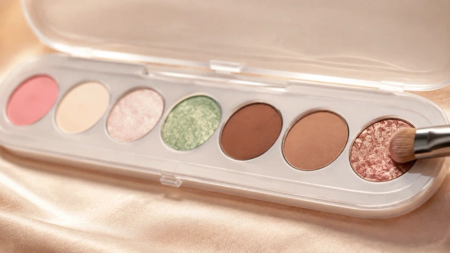 Paleta cieni do powiek Lovro Bloomlight Eyeshadow Palette, beże, róż i perłowa zieleń, 6,4 g