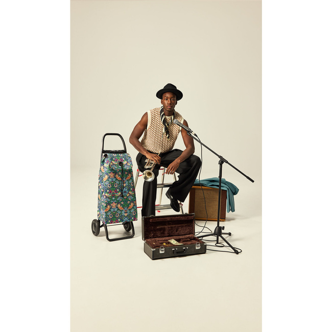 Wózek na zakupy Rolser I-Max William Morris 2L Birds, 2 koła, torba 43 l