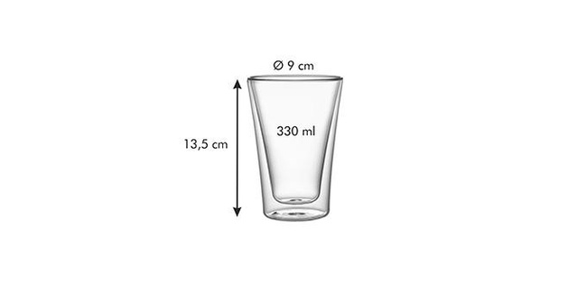 Szklanka z podwójną ścianką Mydrink, 330 ml, 2 szt. - Tescoma