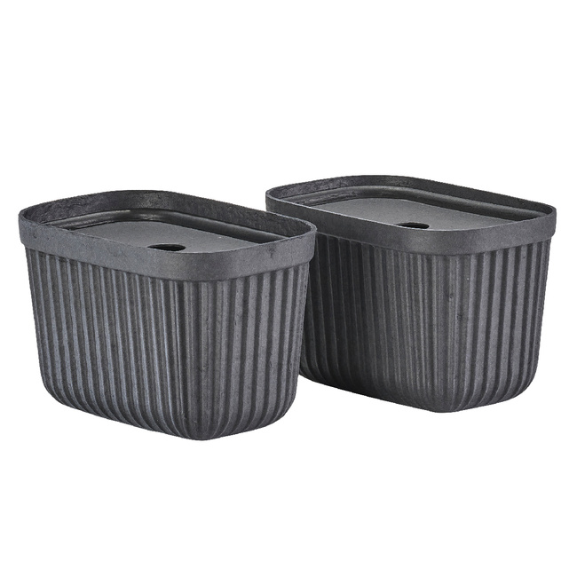 Pudełka do przechowywania 2 szt. Pulp 15x23x15 cm Black 31770