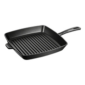 Kwadratowa Żeliwna Patelnia Grillowa 26 cm, Czarny - Staub