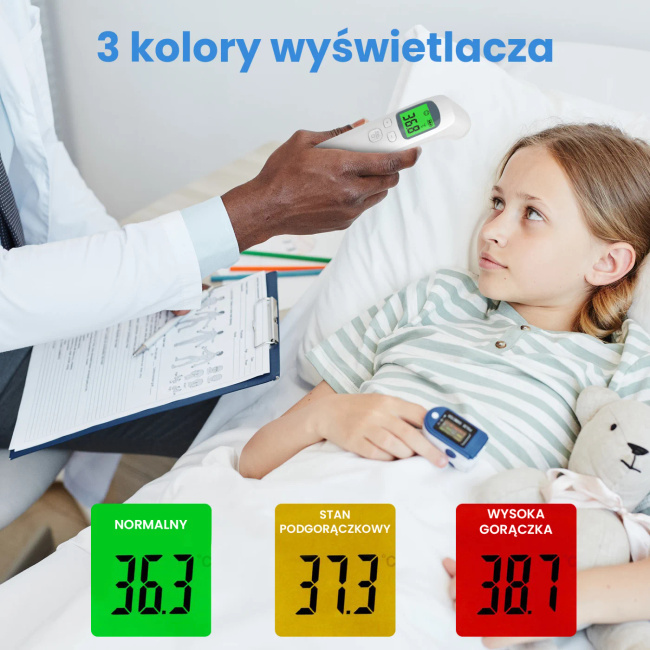 Extralink Smart Life F-01 | Termometr bezdotykowy | Biały