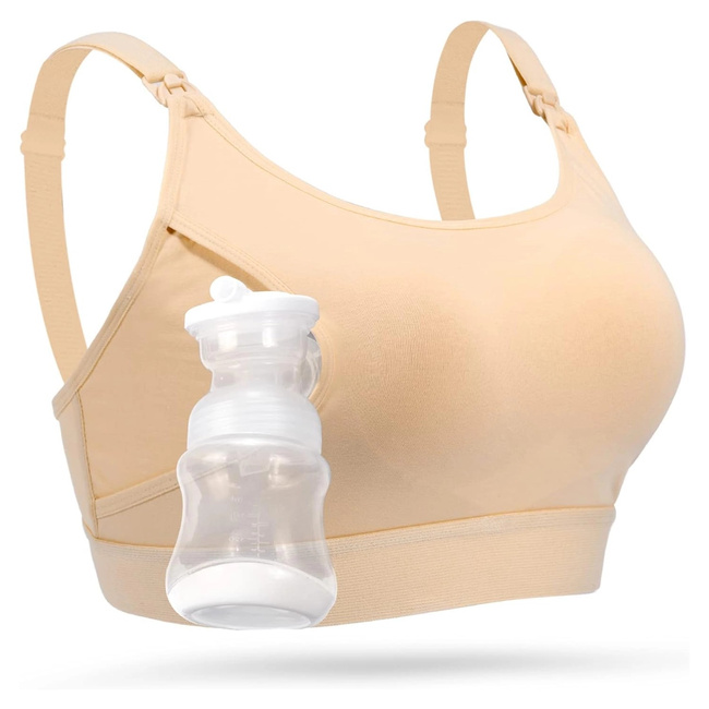 Biustonosz do laktatora Momcozy YN08 hands-free, rozmiar M, beżowy