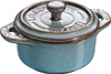 Gift Giving 4x Mini Cocotte Okrągły 10 Cm, Antyczny Turkusowy - Staub