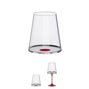 Kieliszki do czerwonego wina Trebonn SplitGlass 450 ml, czerwony zaczep, 2 czasze bez nóżki