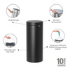 Kosz na śmieci Brabantia Touch Bin New 30 l, Mineral Matt Black