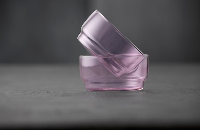 Miski Torino 12 cm 2 szt. różowe Lyngby Glas