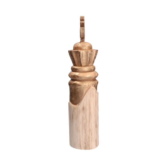 Figurka szachowa król Rituali Domestici Scaccomatto, drewno mango, złota, 48 cm