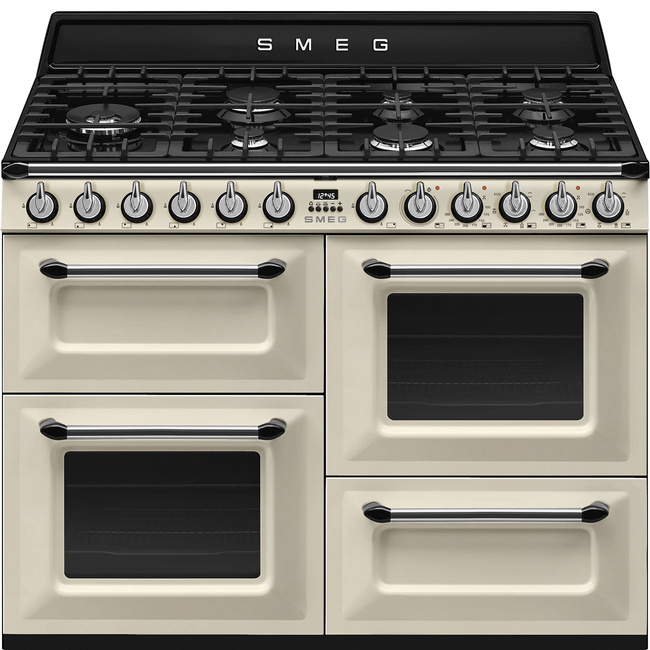 Smeg - Kuchnia wolnost, 110cm, Victoria, Krem. Victoria Tr4110P1 Kremowy.