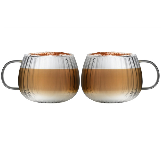 Komplet 2 szklanek z szarym uchem Tulip 350 ml 1203