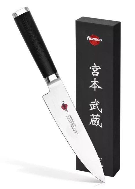 Nóż szefa kuchni Fissman Kensei Musashi 15 cm, stal damasceńska VG-10