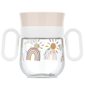 Kubek treningowy 360° Mepal Mio 200 ml do nauki picia, Sunshine & Rainbow
