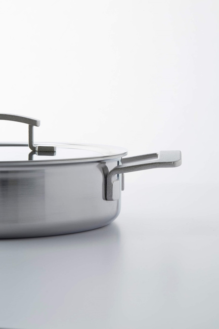 Demeyere Industry 5 Patelnia Głęboka 2h Z Pokrywką 24 Cm