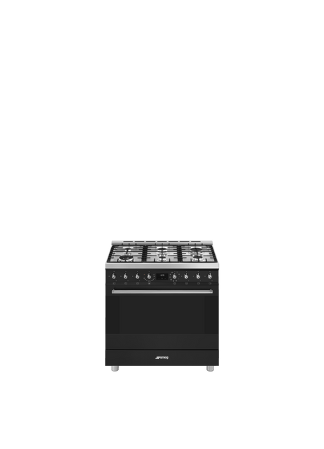Smeg - Kuchnia wolnostojąca SYMFONIA C9GMMB2 Czarny mat