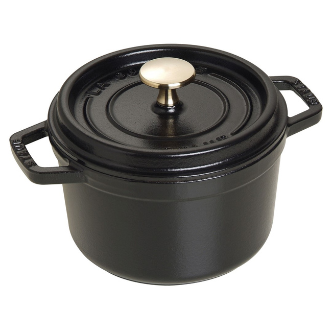 Staub La Cocotte Garnek Żeliwny Okrągły 1.2 Ltr, Czarny