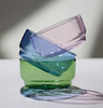 Miski szklane Lyngby Glas Torino 12 cm, niebieskie, 2 sztuki
